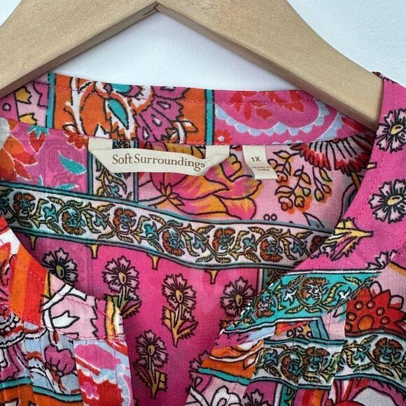 Soft Surroundings Women’s Drea Boho Chiffon Long Sleeved Midi Dress - Picture 5 of 13